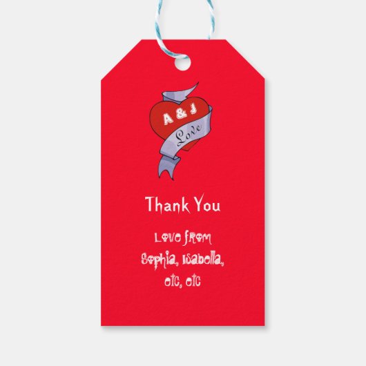 Rock and Roll Wedding Geschenkanhänger (Rückseite)