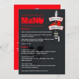 Rock and Roll Wedding Menükarte