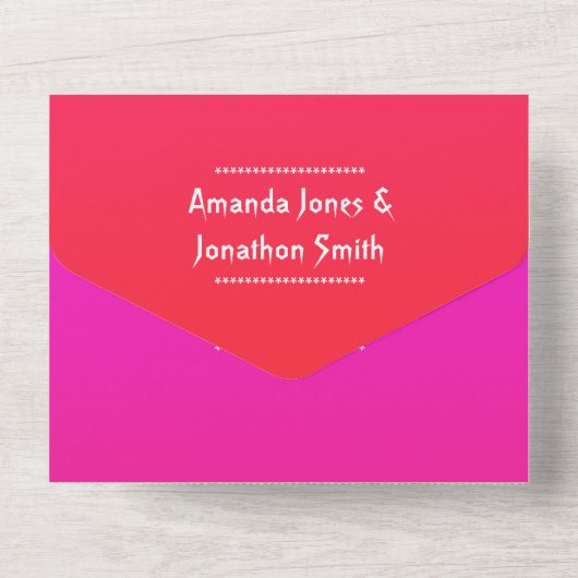 Rock and Roll Wedding Rockfest All In One Einladung (Rückseite)