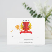 Rock and Roll Wedding RSVP Karte (Stehend Vorderseite)