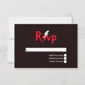 Rock and Roll Wedding RSVP Karte (Vorderseite)