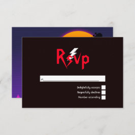 Rock and Roll Wedding RSVP Karte