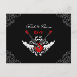 Rock and Roll Wedding RSVP-Karte RSVP Karte