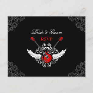 Rock and Roll Wedding RSVP-Karte RSVP Karte
