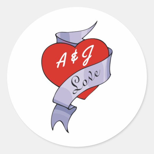 Rock and Roll Wedding Runder Aufkleber (Vorderseite)