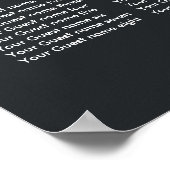 Rock and Roll Wedding Seating Chart Poster (Ecke)