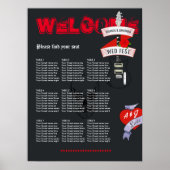 Rock and Roll Wedding Seating Chart Poster (Vorne)