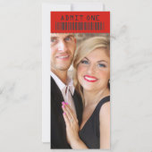 Rock and Roll Wedding Ticket Foto Einladung (Rückseite)