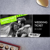 Rock and Roll Wedding Ticket Konzert Boarding Pass