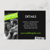 Rock and Roll Wedding Ticket Konzert Boarding Pass Begleitkarte (Vorderseite)