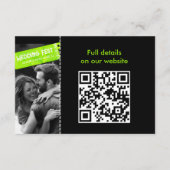 Rock and Roll Wedding Ticket Konzert Boarding Pass Begleitkarte (Rückseite)