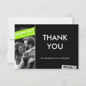 Rock and Roll Wedding Ticket Konzert Boarding Pass Dankeskarte (Vorderseite)