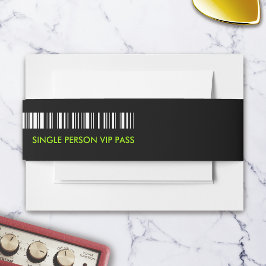 Rock and Roll Wedding Ticket Konzert Boarding Pass Einladungsbanderole