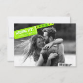 Rock and Roll Wedding Ticket Konzert Boarding Pass RSVP Karte (Vorderseite)