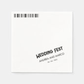 Rock and Roll Wedding Ticket Konzert Boarding Pass Serviette (Vorderseite)