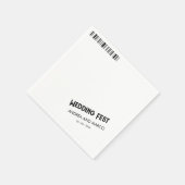 Rock and Roll Wedding Ticket Konzert Boarding Pass Serviette (Ecke)