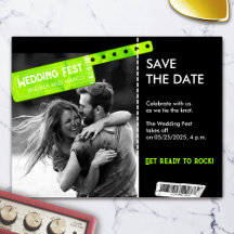 Rock and Roll Wedding Ticket Konzert Save the Date