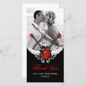 Rock and Roll Wedding Vielen Dank Dankeskarte (Vorne/Hinten)