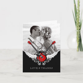 Rock and Roll Wedding Vielen Dank Dankeskarte