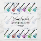 Rock and Roll Wein Weinetikett (Einzelnes Label)