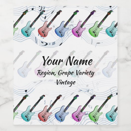 Rock and Roll Wein Weinetikett (Einzelnes Label)