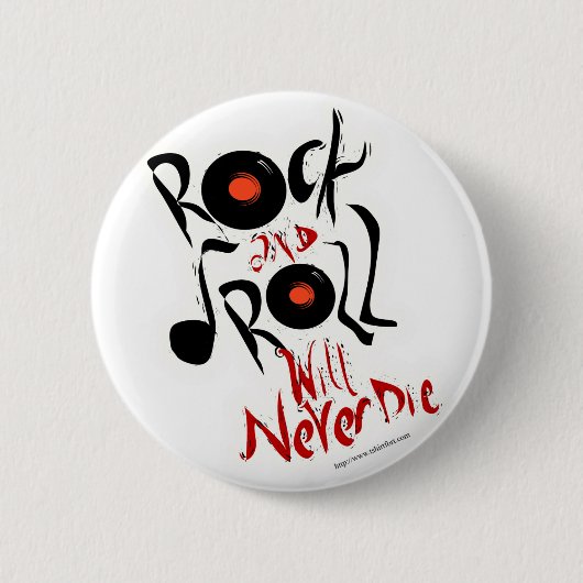 Rock-and-Roll wird die nie! Button (Vorderseite)