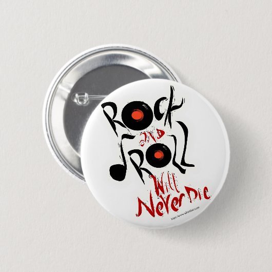 Rock-and-Roll wird die nie! Button (Vorne & Hinten)