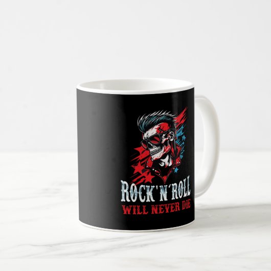 Rock and Roll wird nie die Kaffeetasse (VorderseiteRechts)