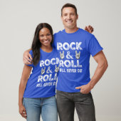 Rock And Roll Wird Nie Sterben retro T-Shirt (Unisex)