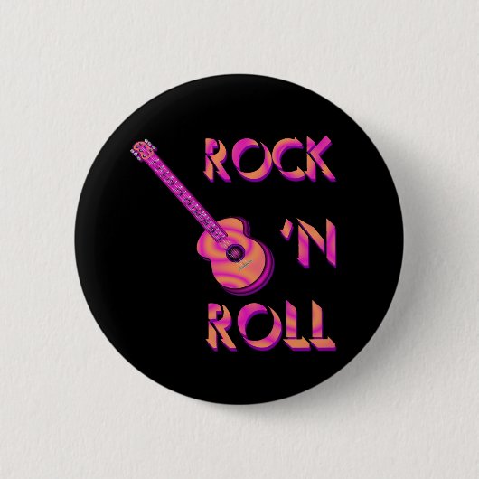 Rock-and-RollAkustikgitarre-Knopf Button (Vorderseite)