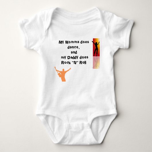Rock-and-Rollbaby-Bodysuit Baby Strampler (Vorderseite)