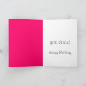 Rock-and-Rollgeburtstags-Mädchen Karte (Innenseite)