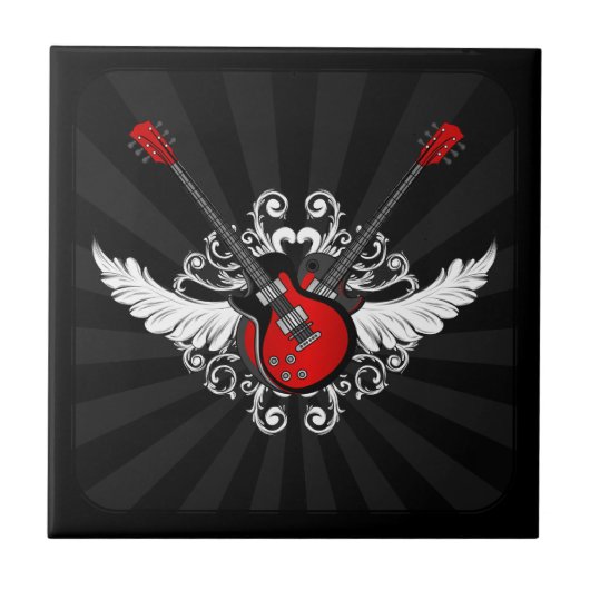 Rock-and-Rollgitarren - Fliese (Vorderseite)
