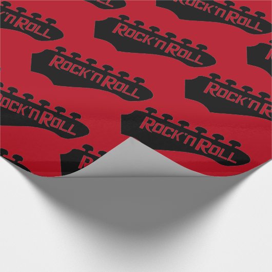 Rock-and-Rollgitarren-Muster-Packpapier Geschenkpapier (Ecke)