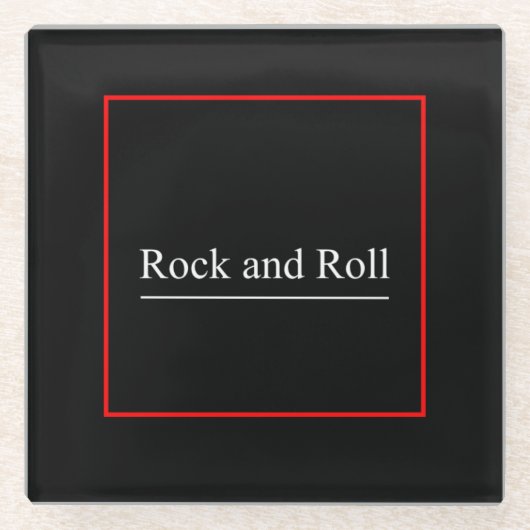 Rock-and-Rollglas-Untersetzer Glasuntersetzer (Vorderseite)