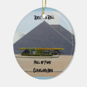 Rock-and-RollHall of Fame Cleveland, Ohio Keramik Ornament (Links)