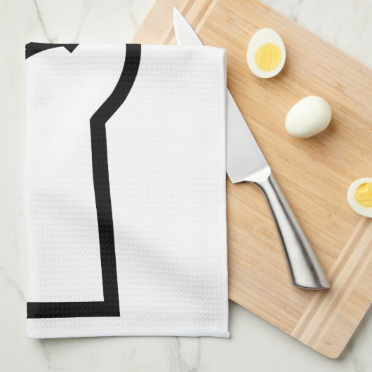 Rock-and-Rollhand Geschirrtuch (Viertel Falte)