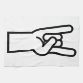 Rock-and-Rollhand Geschirrtuch (Horizontal)