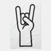 Rock-and-Rollhand Geschirrtuch (Vertikal)