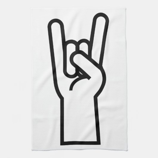 Rock-and-Rollhand Geschirrtuch (Vertikal)