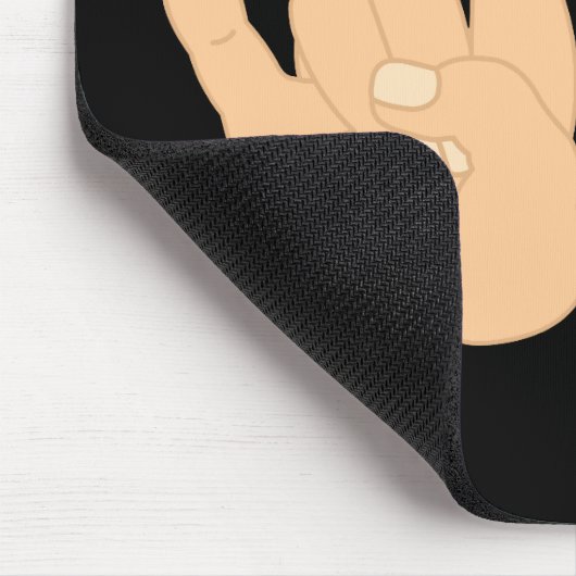 Rock-and-Rollhandzeichen Mousepad (Ecke)