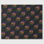 Rock-and-Rollregenbogen-Musik-Thema-Packpapier Geschenkpapier (Flach)