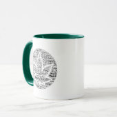 Rock-and-Rolltopf-Blatt-Wort-Kunst Tasse (Vorderseite Links)