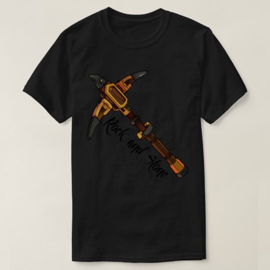Rock and Stone Pickaxe (DRG) Premium T - Shirt (Design vorne)