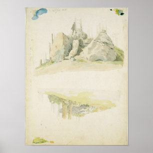 Rock and Tree: Two Studies, 12. Juli 1810 Poster