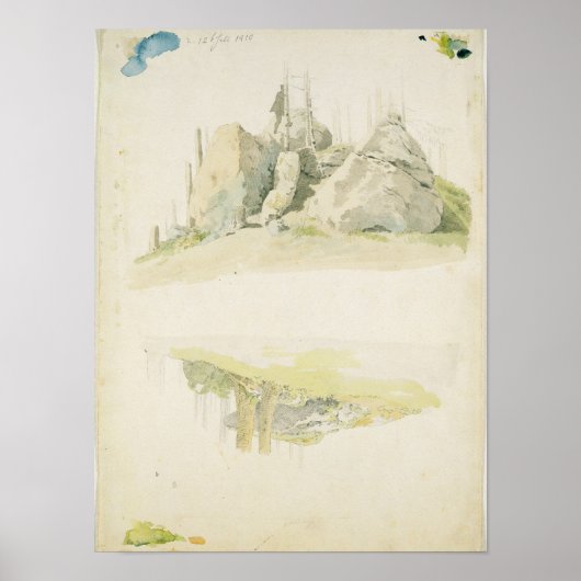 Rock and Tree: Two Studies, 12. Juli 1810 Poster (Vorne)