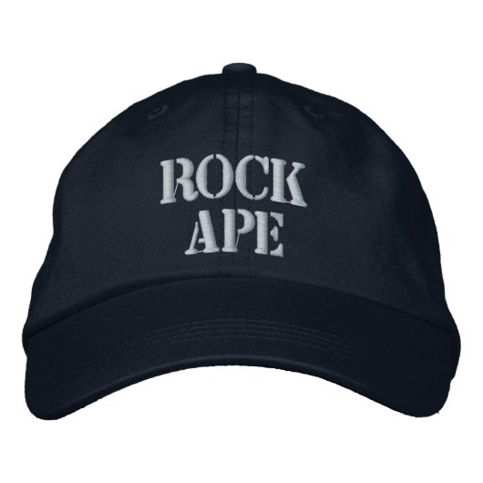 ROCK APE bestickte Baseballkappe (Vorderseite)