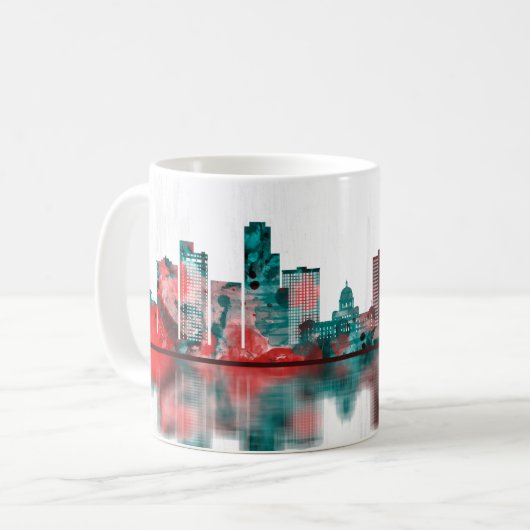 Rock Arkansas Skyline Kaffeetasse (Vorderseite Links)