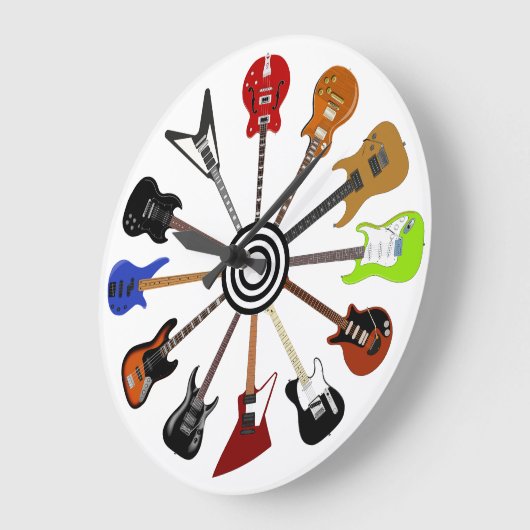 Rock Around the Clock Große Wanduhr (Winkel)