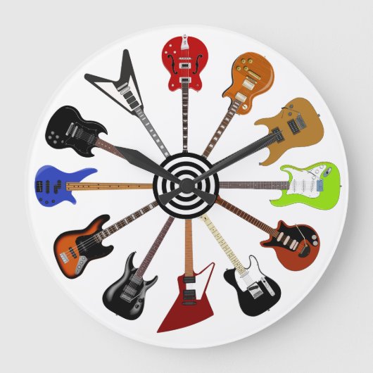 Rock Around the Clock Große Wanduhr (Vorderseite)